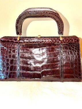 Vintage genuine Alligator Tote 10/10 condition 1950s